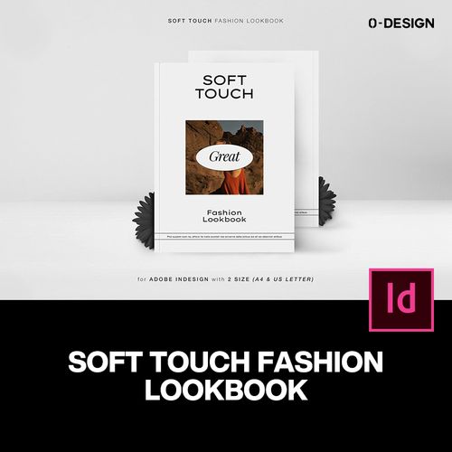 极简主义时尚杂志画册期刊lookbook平面图文排版设计id版式模板